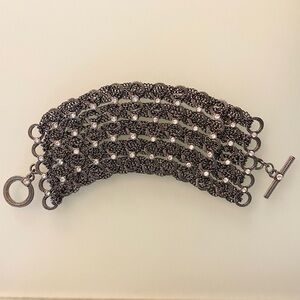 Gothic Rhinestone Chain Bracelet